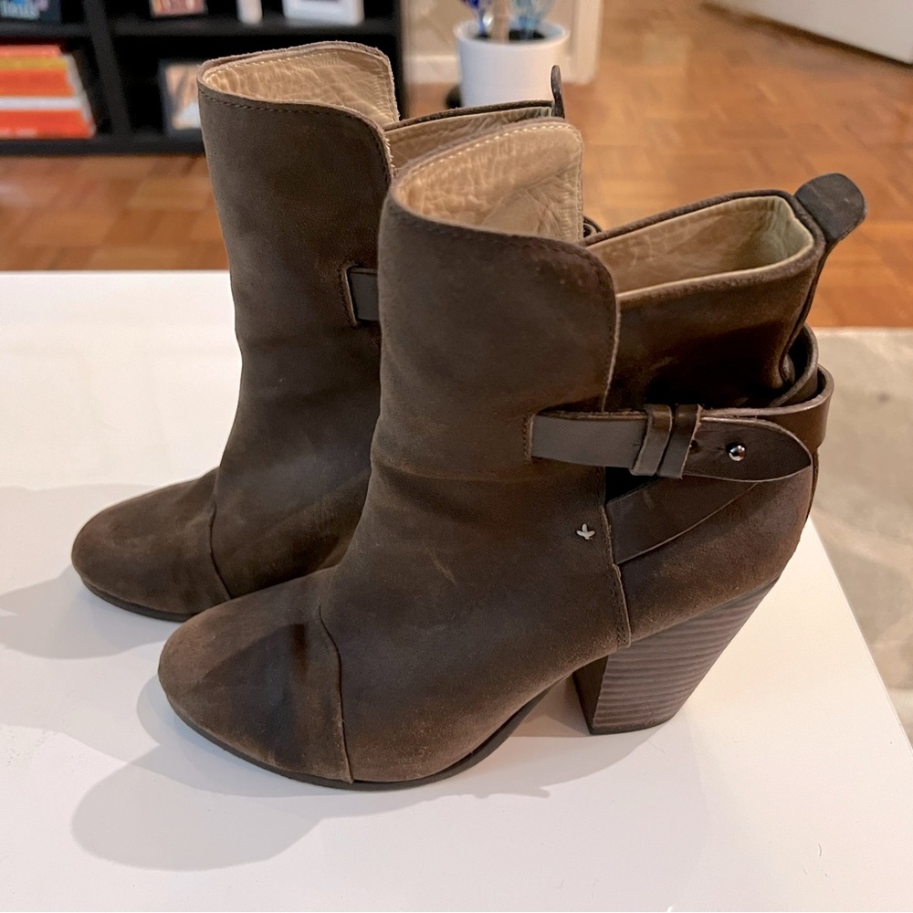 Rag and Bone brown leather heel boots size 7.5 - Picture 1 of 5